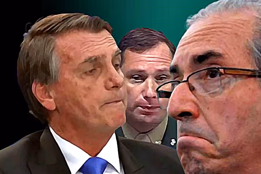 Eduardo Cunha implorou a Mauro Cid para Bolsonaro interceder em blindagem de elegibilidade no TRF-1