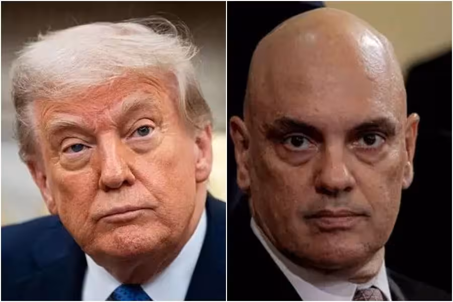 Donald Trump e Alexandre de Moraes - Getty Images