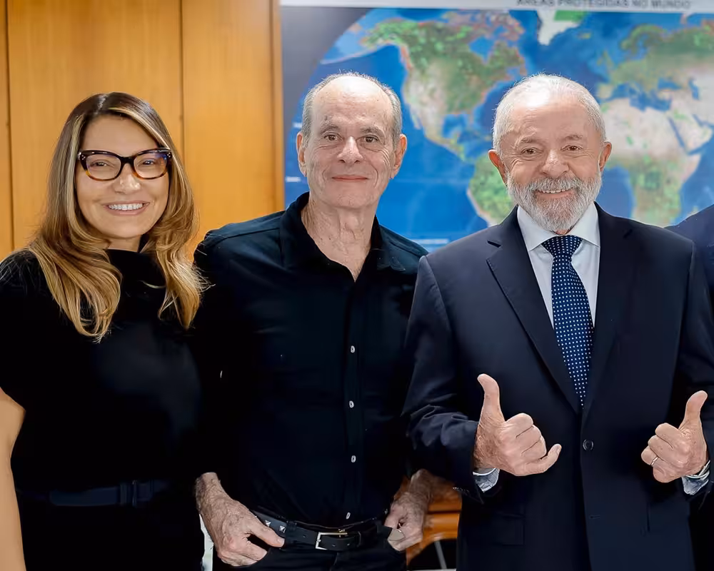 Janja, Ney Matogrosso e Lula no Palácio do Planalto 11.6.2025. FOTO: Ricardo Stuckert