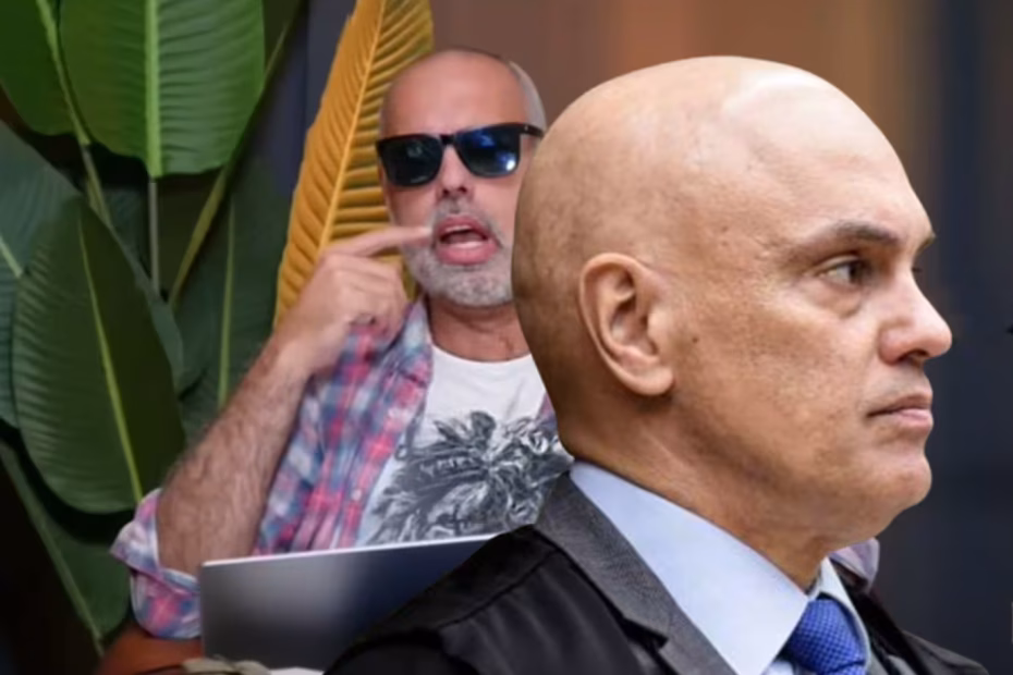 ALLAN DOS SANTOS - imagem reprodução; o ministro do STF, ALEXANDRE DE MORAES - Getty Images.avit