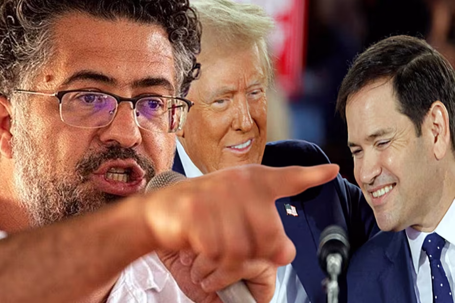 O deputado federal Alencar Santana (PT-SP) - Imagem reprodução redes sociais | O presidente dos EUA Donald Trump e o Secretário de Estado Marco Rubio durante evento de campanha em 2024, na Carolina do Norte / Foto: Jonathan Drake/REUTERS