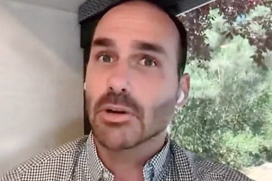 Eduardo Bolsonaro em vídeo postado nas redes sociais |11.7.2025| Imagem reprodução