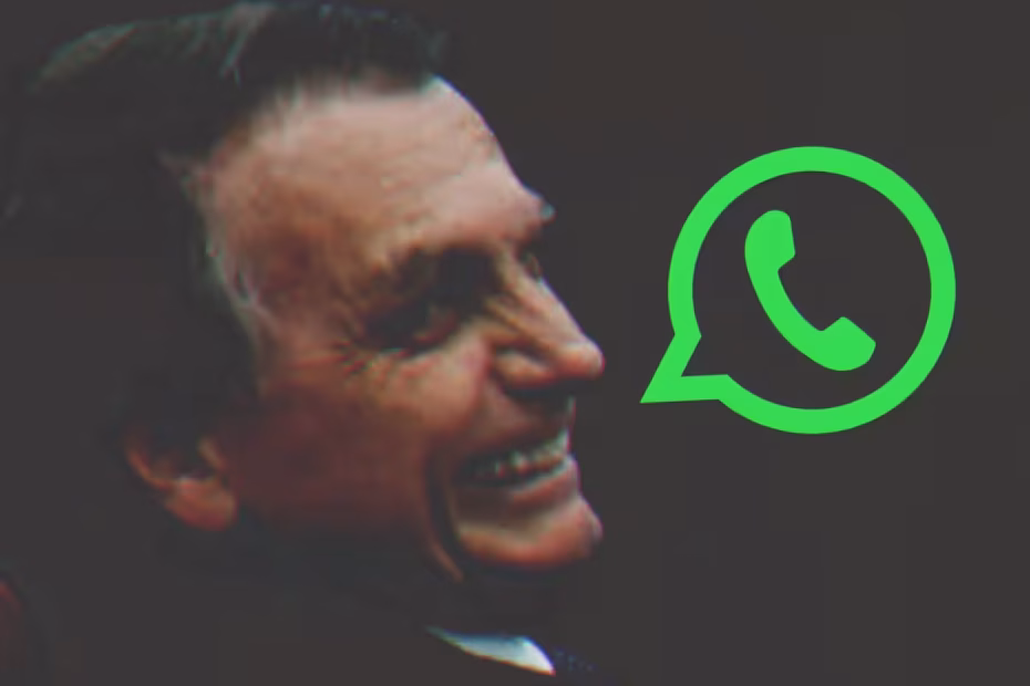 O ex-presidente Jair Bolsonaro durante julgamento no STF / Divulgação | Logotipo do WhatsApp