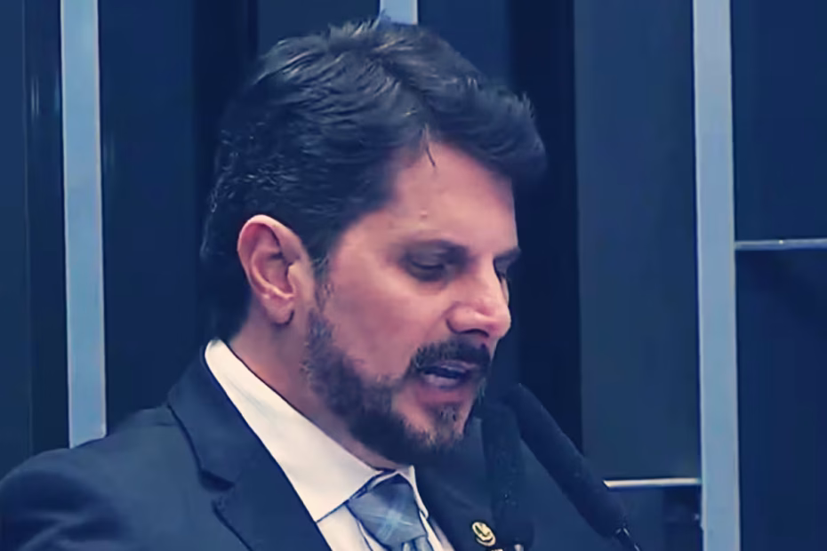 O senador Marcos do Val no plenário do Senado Federal | Imagem reprodução