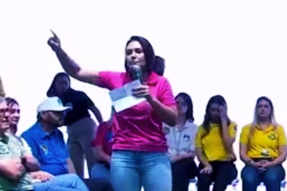Michelle Bolsonaro durante evento do PL Mulher, no Nordeste |16.8.2025| Imagem reprodução