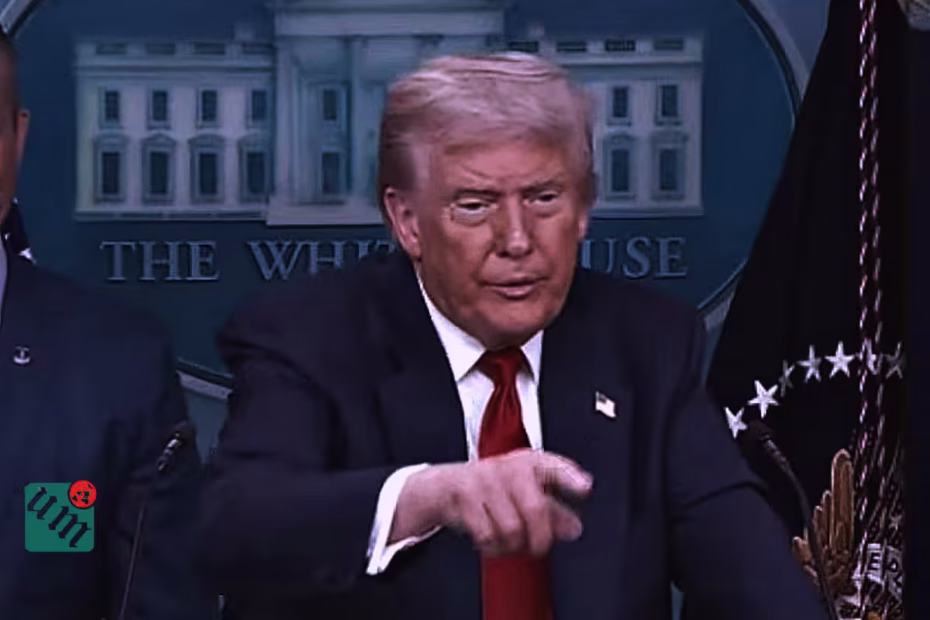 O presidente dos Estados Unidos, Donald Trump, durante coletiva de imprensa na Casa Branca |29.8.2025| Imagem reprodução