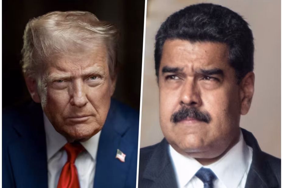 Donald Trump em retrato oficial para sua segunda presidência dos EUA / Foto: Daniel Torok | O presidente da Venezuela, Nicolás Maduro / Foto: Eneas de Troya