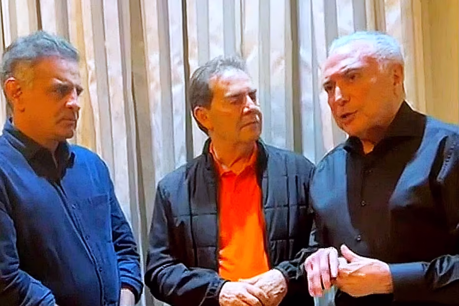 Aécio Neves, Paulinho da Força e Michel Temer discutem sobre PL da Dosimetria |18.9.2025| Imagem reprodução via g1