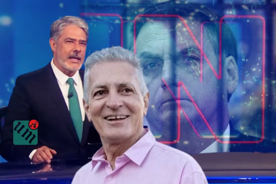 William Bonner do Jornal Nacional, da Rede Globo, na edição de 11.9.2025, de mais de 15 minutos sobre a condenação do ex-presidente Jair Bolsonaro a mais de 27 anos de prisão por tentativa de golpe de estado | O deputado federal Rogério Correia | Sobreposição de imagens reprodução