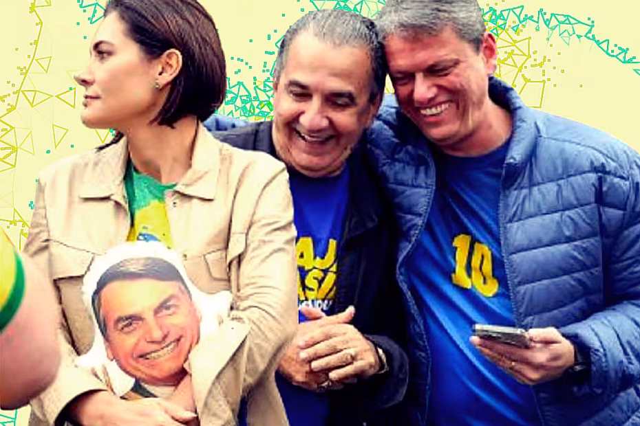 A ex-primeira-dama Michelle Bolsonaro, o pastor Silas Malafaia e o governador de SP, Tarcísio de Freitas, durante ato na Avenida Paulista, no Centro de São Paulo |7.9.2025| Imagens reprodução X reordenadas