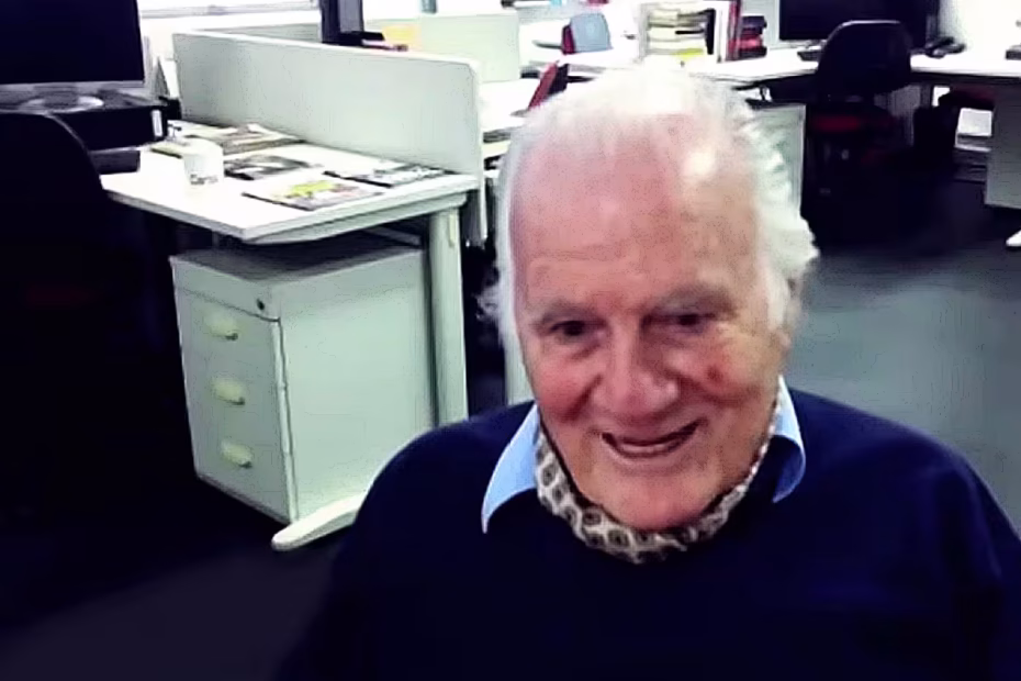 Mino Carta durante seu programa no Carta Capital entrevistando a ex-presidenta Dilma Rousseff |6.7.2020| Imagem reprodução/Carta Capital