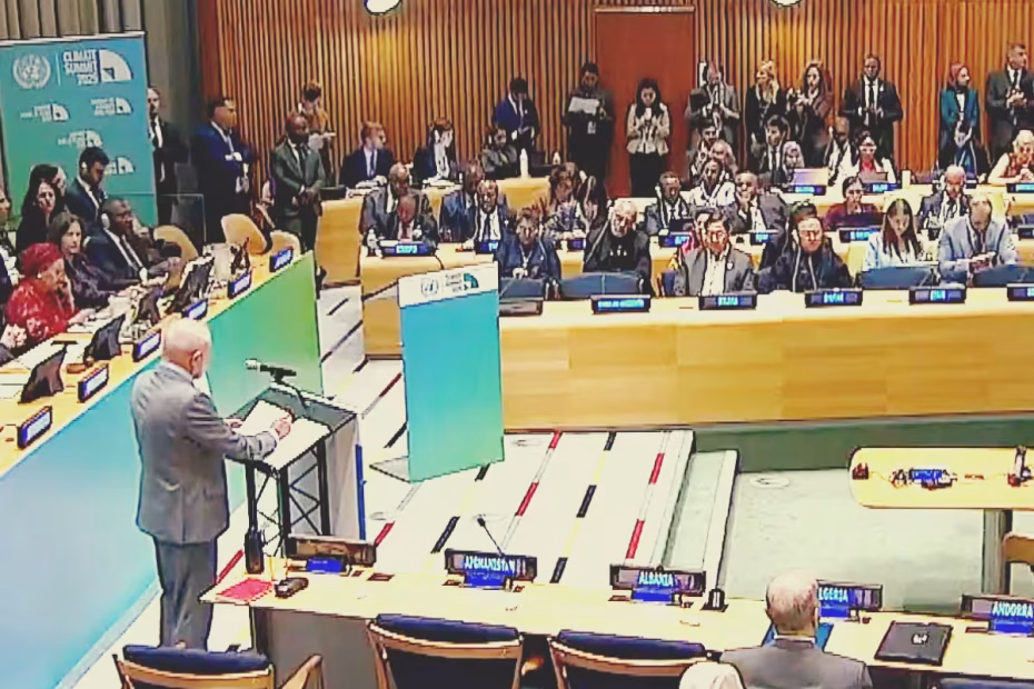 Presidente Lula na Sessão de Abertura do Evento sobre Clima para Chefes de Estado e de Governo |24.9.2025| Imagem reprodução