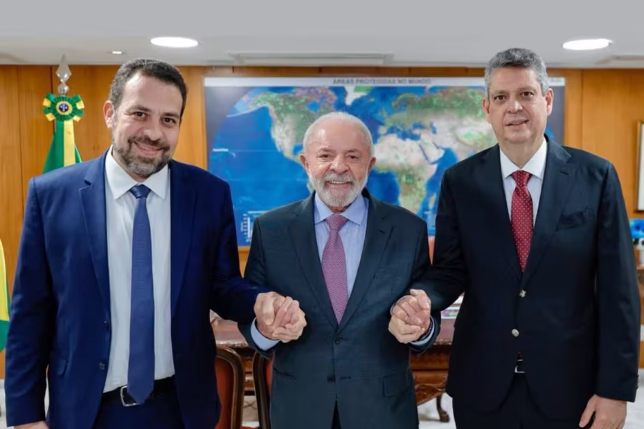 Boulos, Lula e Marcio Macedo / Foto: Ricardo Stuckert/via @LulaOficial/X