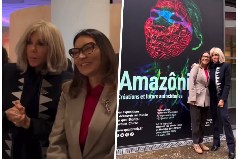 A Primeira-Dama do Brasil, Rosângela Lula Silva (PT), e Brigitte Macron, primeira-dama da França, em Paris / imagens reprodução/Instagram