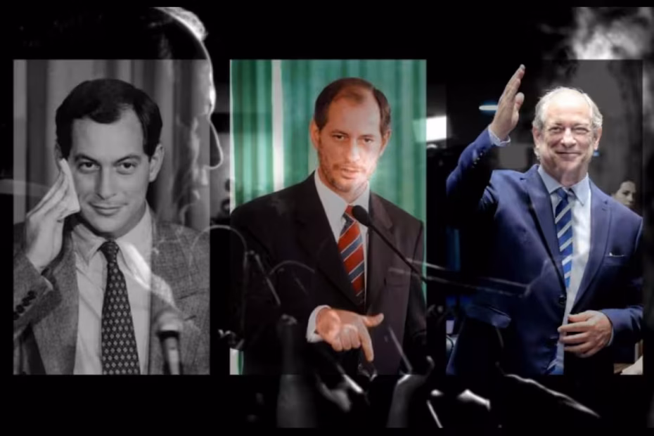 Ciro Gomes em três momentos de sua trajetória política / Imagem reprodução/TodosPorCiro
