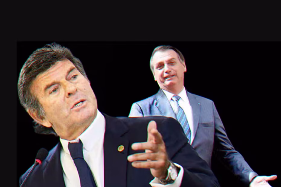 O ministro do STF, Luiz Fux, e o ex-presidente Jair Bolsonaro | Montagem/Imagens reprodução redes sociais