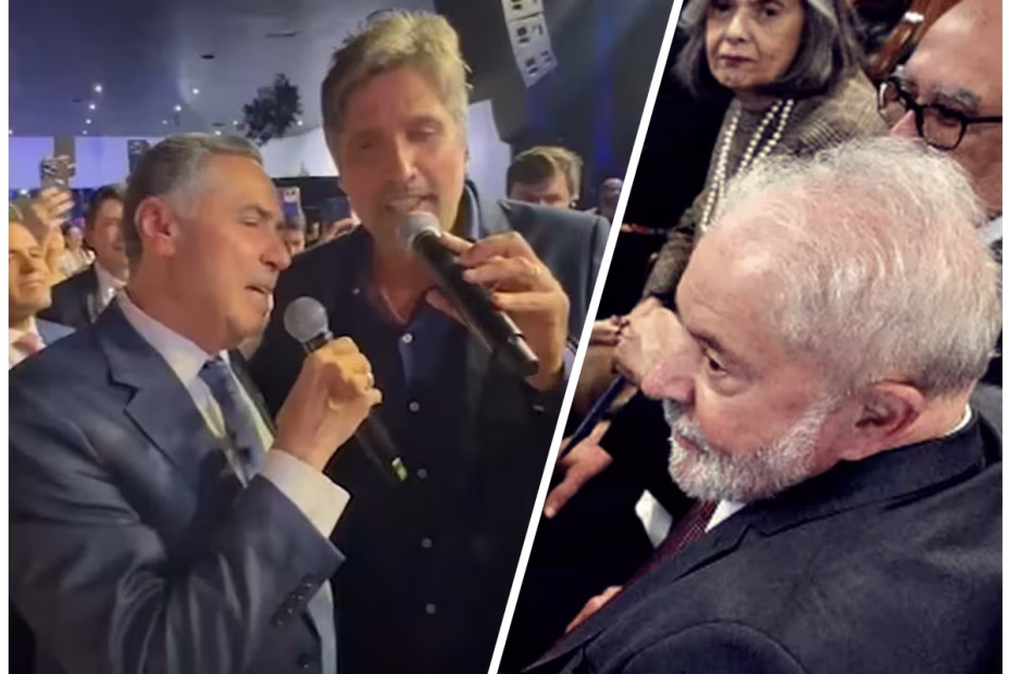 Luís Roberto Barroso canta ao lado do sertanejo Léo Chaves no aniversário do presidente do Republicanos, deputado Marcos Pereira (SP) |23.4.2025| * Lula em reunião com ministros do STF |09.11.2022| Foto: Nelson Jr./SCO/STF