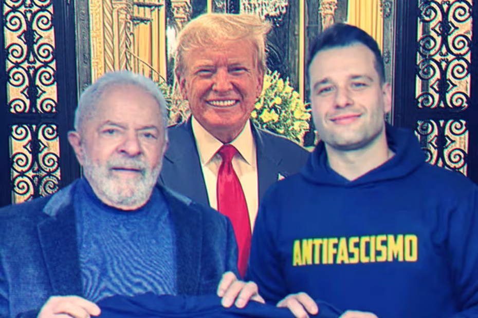 Luiz Inácio Lula da Silva e Leonel Radde / Foto Ricardo Stuckert | O presidente dos EUA, Donald Trump, em sua propriedade em Mar-a-Lago, em Palm Beach, na Flórida / Imagem/redes sociais