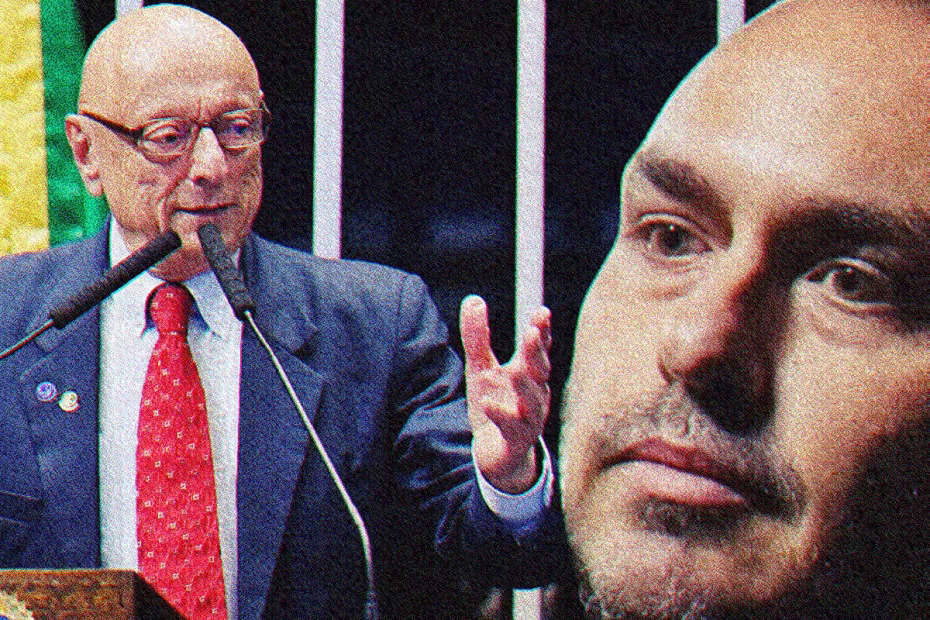 O senador Esperidião Amin / Reprodução/redes sociais | Carlos Bolsonaro |1.9.2025| Foto: Brenno Carvalho/Agência O Globo