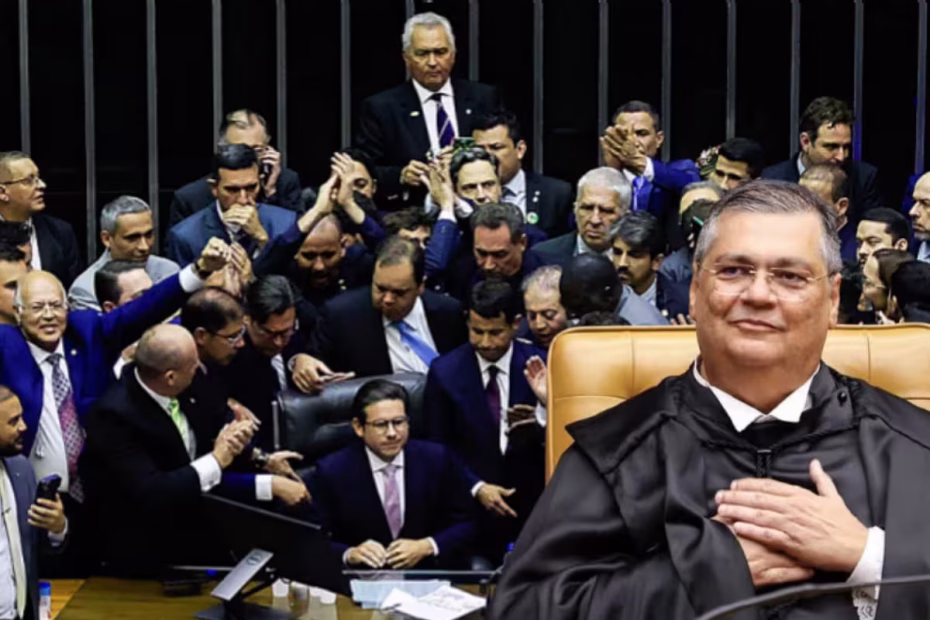 O ministro do STF, Flávio Dino / Foto: Fellipe Sampaio/SCO/STF | Deputados tumultuam a mesa diretora da Câmara dos deputados Foto Wilton Junior Estadão Conteúdo