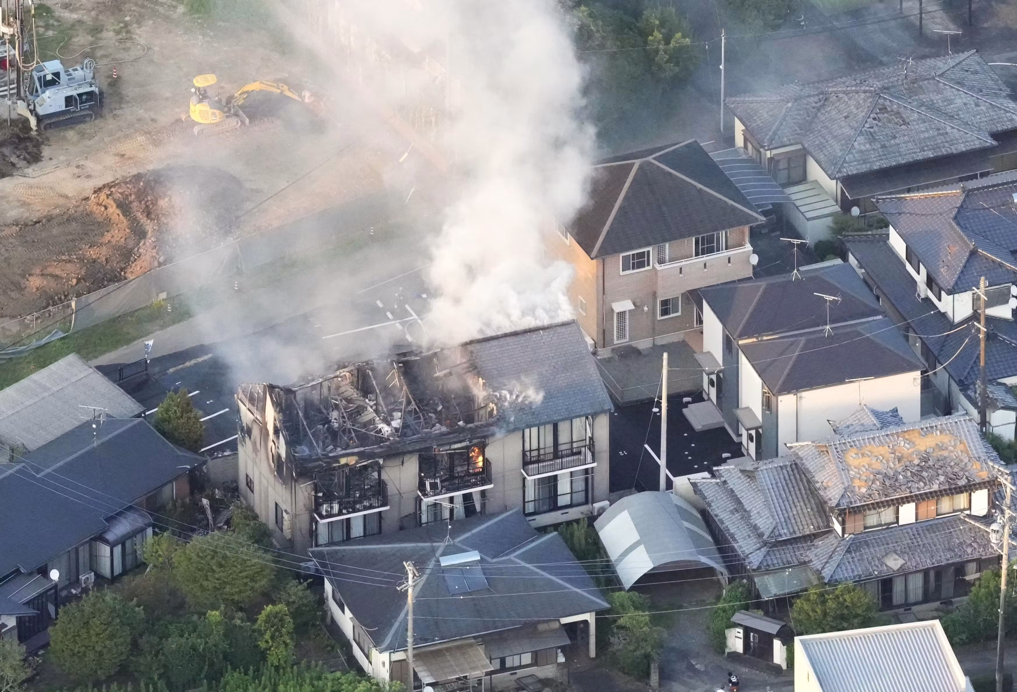 Incêndio em Yatsushiro, província de Kumamoto
